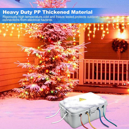 Hrensaw Large Outdoor Electrical Box Waterproof(12.5x8.5x5inch),IP54 Waterproof Outdoor Outlet Covers,Weatherproof Extension Cord Covers Protect Outlet,Plug,Timer,Power Strip,Holiday Light,Black