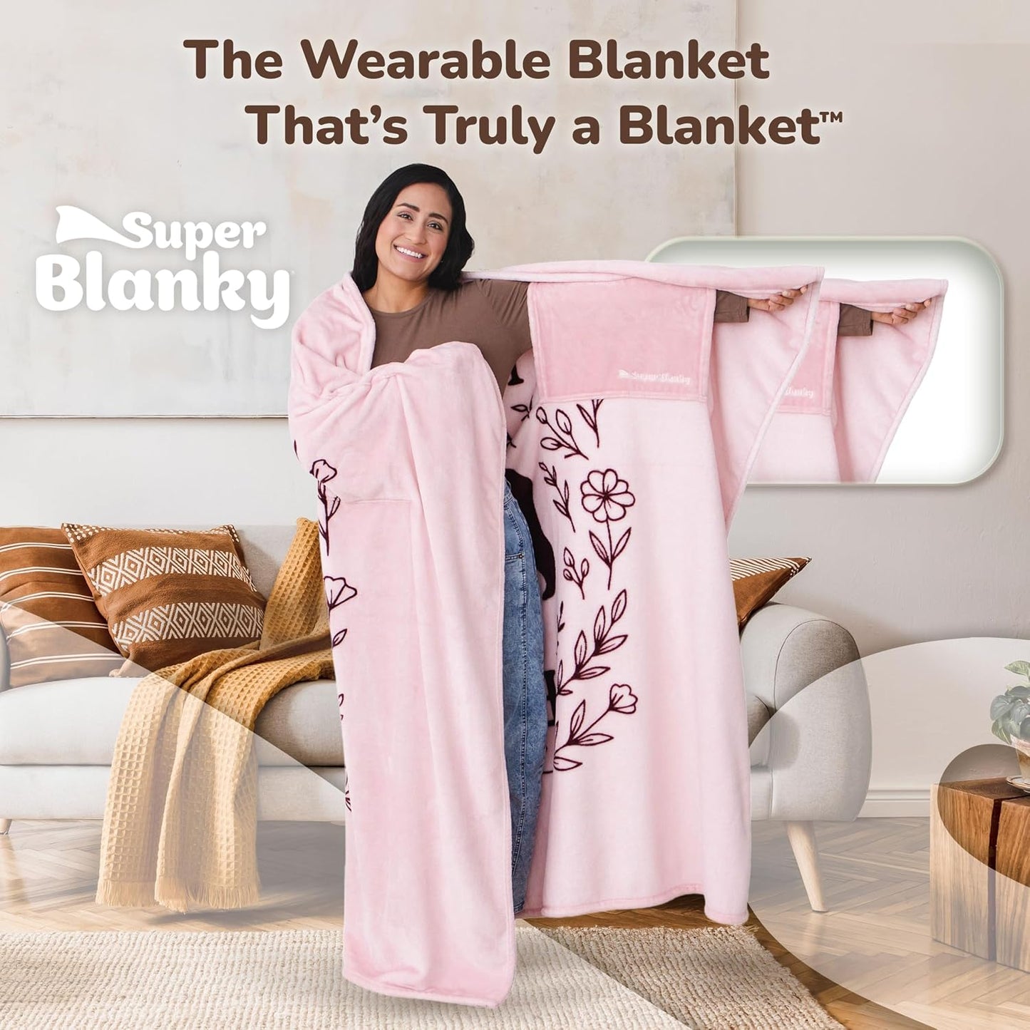 Super Blanky Wearable Blankets for Women & Men, Graduation Day Gift for Her, Cozy Gifts for Women, Wife Birthday Gifts Ideas