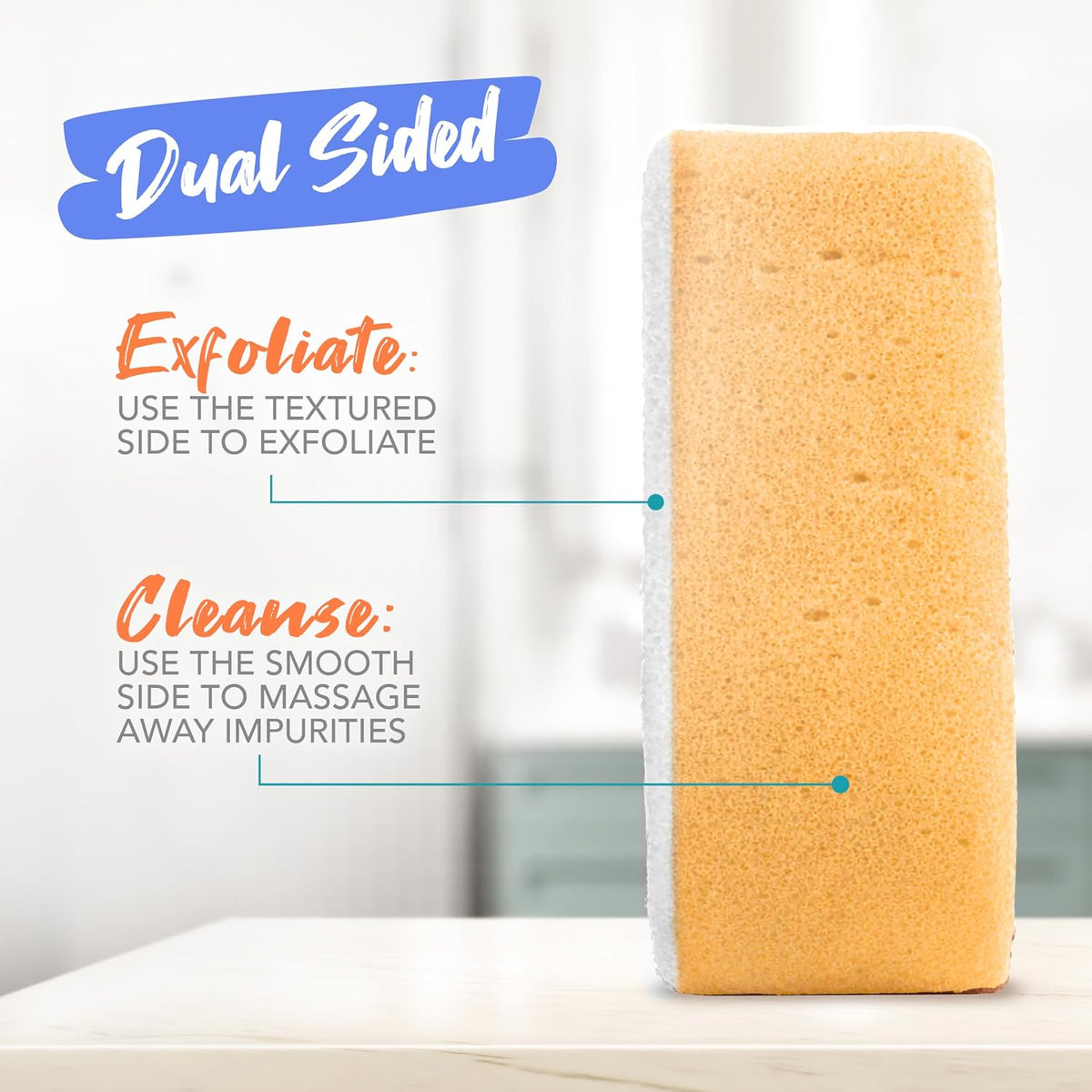 Spongeables Anti Cellulite Body Wash in a 20+ Wash Sponge, Citrus, 3 Count