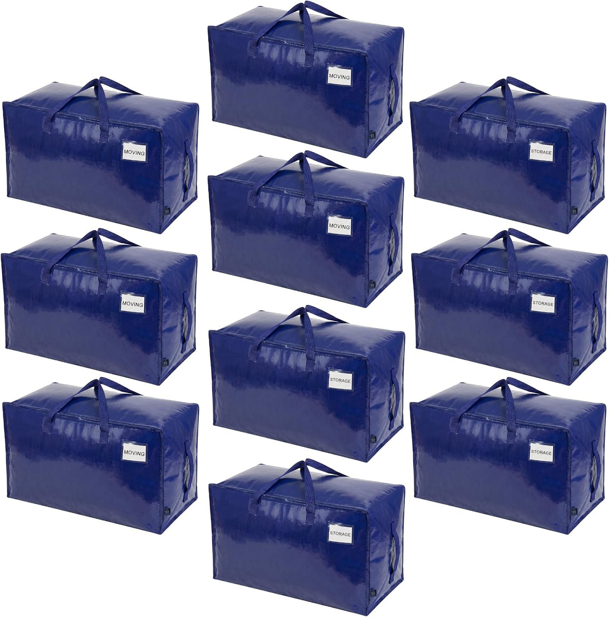 VENO Clear Extra Large Moving Bags & Storage Totes, Heavy Duty Organizer with Reinforced Handles & Strong Zippers for Clothes, College Dorm Essentials, Moving Supplies