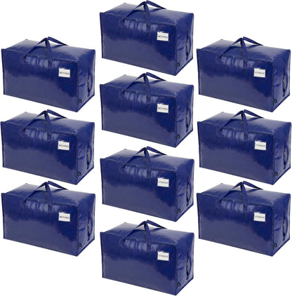 VENO Clear Extra Large Moving Bags & Storage Totes, Heavy Duty Organizer with Reinforced Handles & Strong Zippers for Clothes, College Dorm Essentials, Moving Supplies