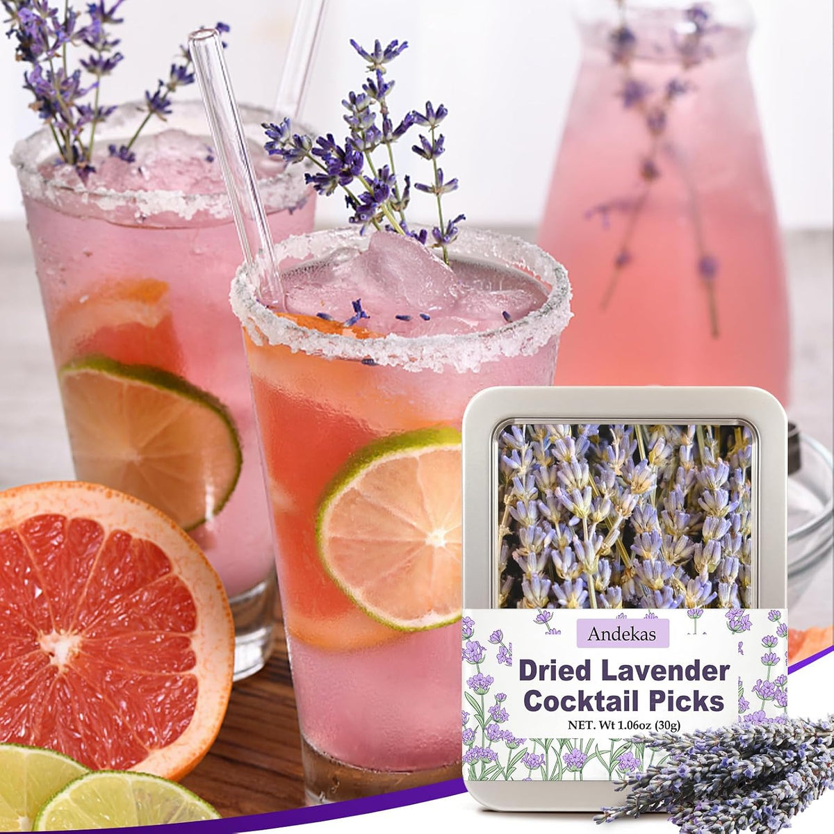 110+ Edible Dried Lavender Sprigs for Cake Decorating & Cocktail Garnish