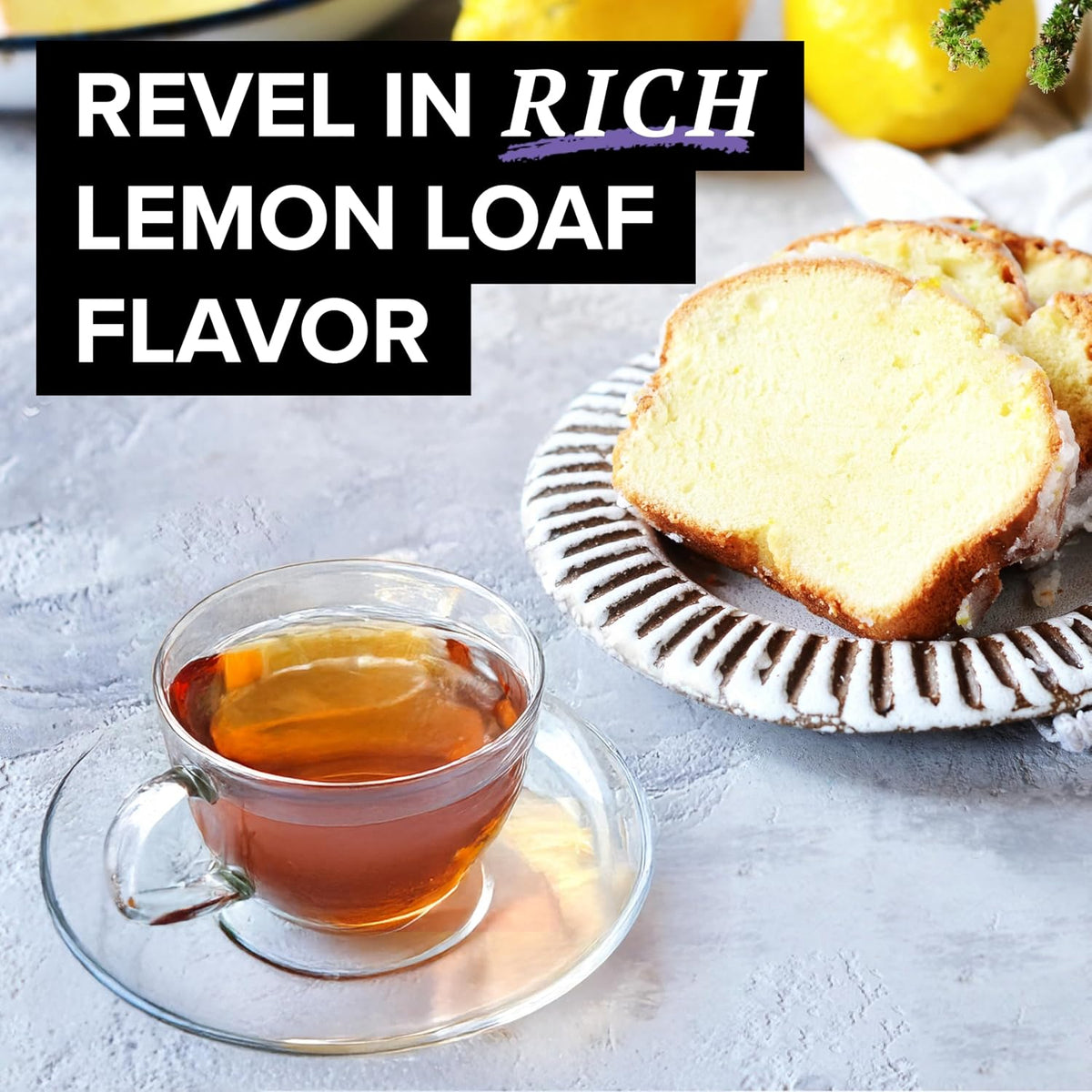 TAZO Glazed Lemon Loaf Herbal Tea Bags, 90 Total Bags (15ct - Pack of 6)