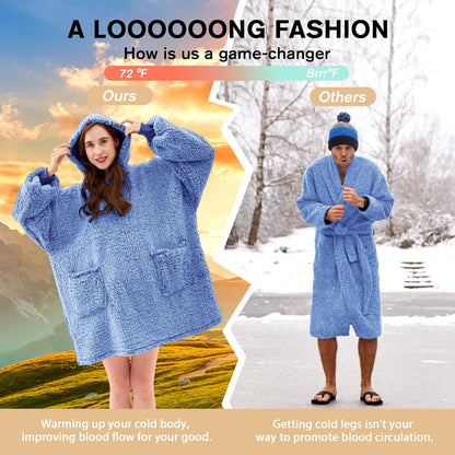yescool Wearable Blanket Hoodie as Christmas Birthday Gifts for Women Mom - Colors A
