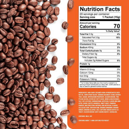 The Frozen Bean Vanilla Bean Frappe & Latte Instant Mix (10 Sticks), Made with Arabica Coffee, Double Shot Caffeine, Low Sugar & Premium Ingredients, Hot, Iced, or Blended Drinks