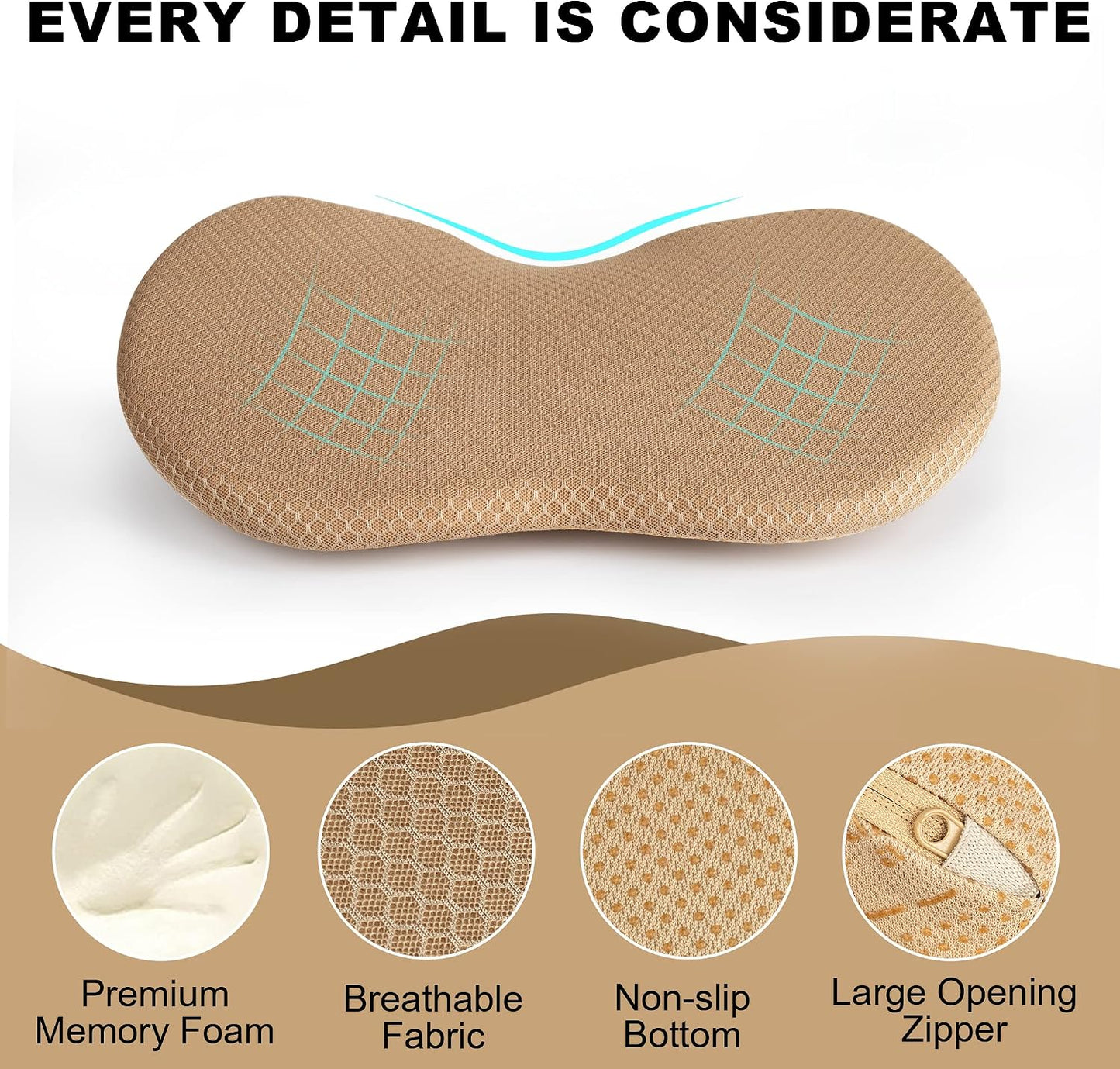 Livtribe Car Seat Cushion - Memory Foam Car Seat Pad - Sciatica & Lower Back Pain Relief - Car Seat Cushions for Driving - Road Trip Essentials for Drivers(Black)