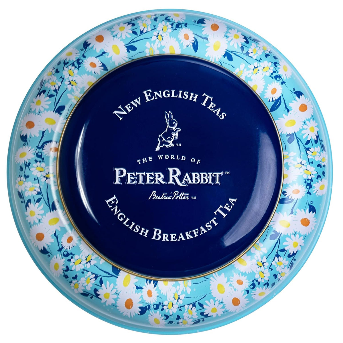 New English Teas Peter Rabbit Tea Tin with 240 Breakfast Tea Bags - Daises
