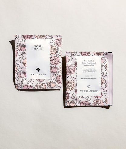 Art of Tea Rose Black Tea, 50 Count Premium Floral Black Tea Bags, Smooth Caffeinated Black Tea with Rose Petals, Gourmet Aromatic Tea Bags for Morning or Afternoon Tea