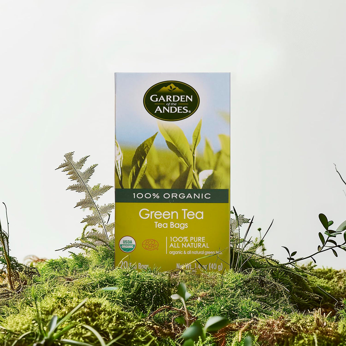 Garden of the Andes Kosher Organic Green Tea, 120 Bags