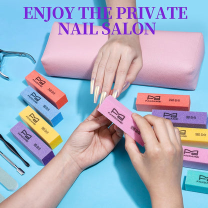 FANDAMEI Nail Buffer and Shine Kit, Nail Care Kit, 10 PCS Nail Buffer Block, Nail Buffer Kit, Nail Buffers, Nail Buffing Block, Nail Tools, Nail Kit, Manicure Tools, Buffer Nail File