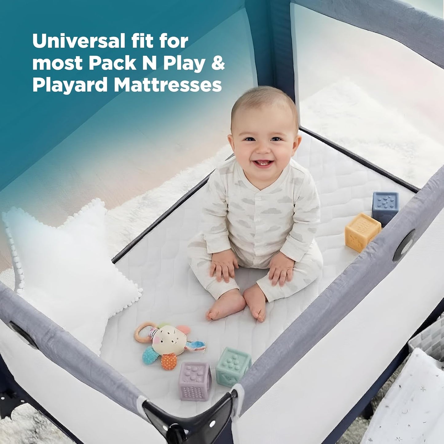 PlushDeluxe Premium Bamboo Mattress Protector – Queen Size, Waterproof, & Ultra Soft Breathable Noiseless Washable Bed Mattress Cover for Comfort & Protection - White