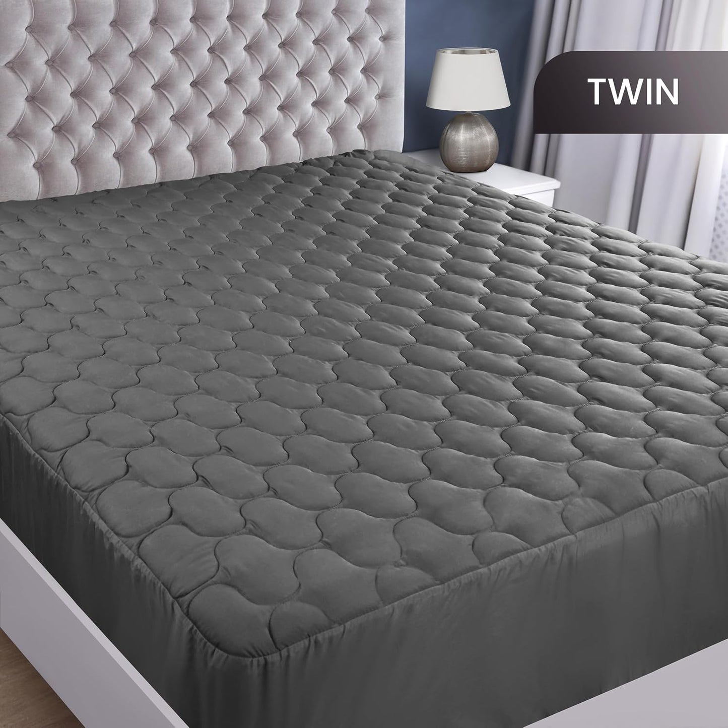 Utopia Bedding Waterproof Mattress Protector, Queen Mattress Pad, Noiseless Quilted Fitted Cover with Deep Pocket Stretches up to 16 Inches (White)