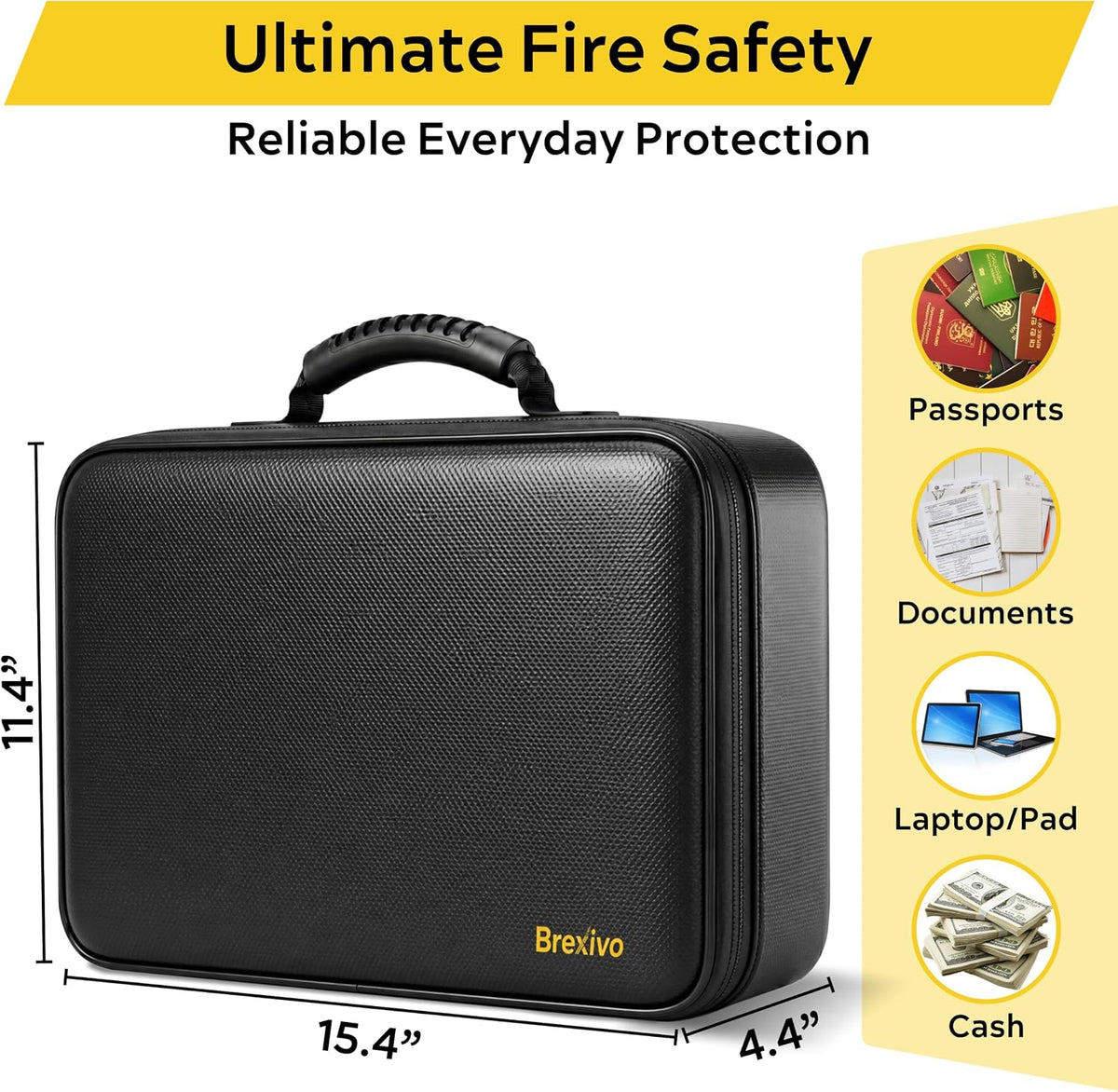 Fireproof Document Bag - Fireproof Box [Thermal Insulated] Fireproof Safety