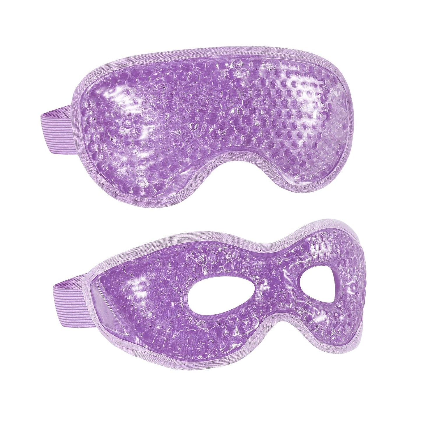 2PCS Gel Eye Mask Reusable Cold Therapy Gel Bead Eye Mask for Puffiness/Dark Circles/Eye Bags/Dry Eyes/Headaches/Migraines/Stress Relief (Blue)