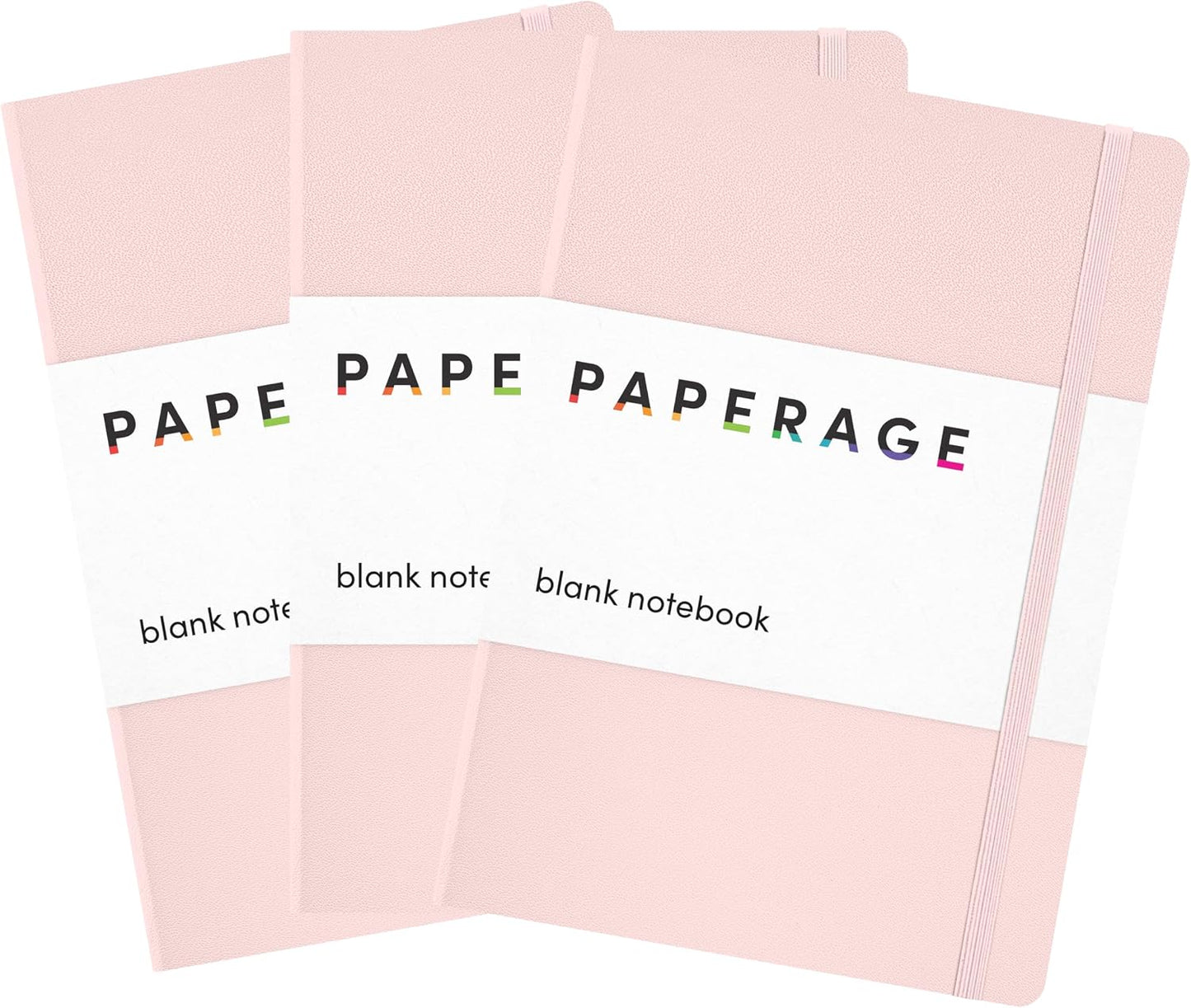 PAPERAGE Lined Journal Notebook, Hardcover Journal for Women & Men, 160 Pages, (5.6 in x 8 in), College Ruled Journaling Notebook for Work, School Supplies & Note Taking, (Black)