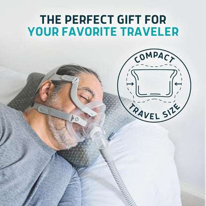 Lunderg CPAP Pillow for Side & Back Sleepers - Memory Foam with Adjustable Height - 2 Pillowcases Included (Machine Washable) - Reduce Air Leaks & Mask Pressure for Better Sleep - Works with ALL Masks