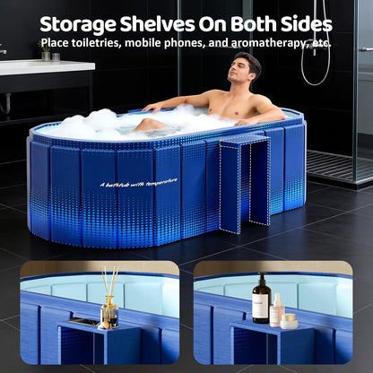 Expandable Bathtub Tray, Foldable Bath Tray for Tub, Acrylic Bath Table Trays Storage Rack, Bath Tub Tray for Bathtub & Bathroom Accessories (Transparent Bathtub Tray, 22"L x 7.8"W x 1.7"H)