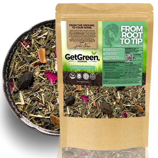 Healthy Hair Growth Loose Leaves Tea w/ Horsetail, Nettle Leaf, Rosemary For Strong Resilient Hair & Scalp | Organic Herbal Tea | 2 oz (57 gram) | Decaf, Vegan, Healthy, No Caffeine, Herbs, ZERO