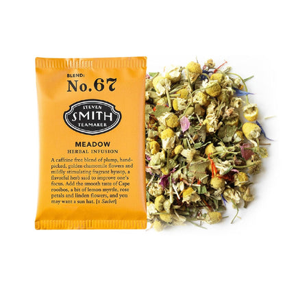 Steven Smith Teamaker Lullaby No. 40, Chamomile, Lemongrass, Lavender, Ashwagandha, Caffeine-Free, Organic Relaxing & Bedtime Wellness, Sugar-Free, Herbal Tea Bags, 15 Sachets, 0.95oz each