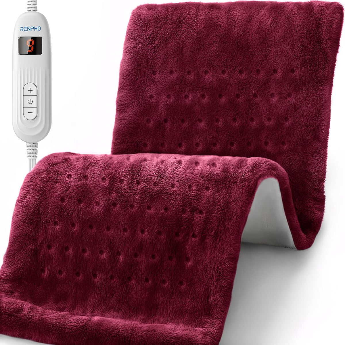 RENPHO Electric Heating Pad for Back with 10 Heat Levels