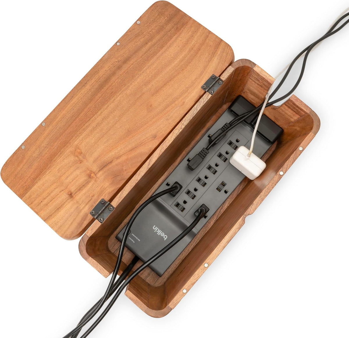 Cable Management Box, Power Strip & Extension Cord Hider, Desk Organizer