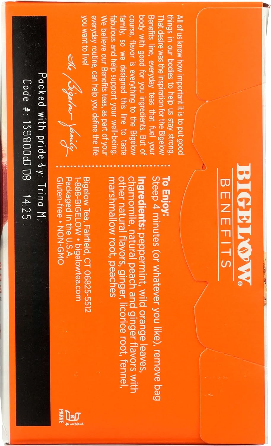 Bigelow Benefits Sleep Chamomile Lavender Herbal Tea, Caffeine Free, 18 Count (Pack of 6), 108 Total Tea Bags