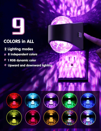 L LOHAS LED Night Light,Projector Night Light with Dusk to Dawn Sensor