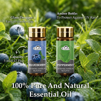 Essential Oil Set, 32 Pcs Fragrance Aromatherapy Oils for Skin, Diffusers, Home Care, Humidifier Laundry, Candle Making - Tea Tree, Sandalwood, Lavender, Vanilla, Eucalyptus and More(5mL)