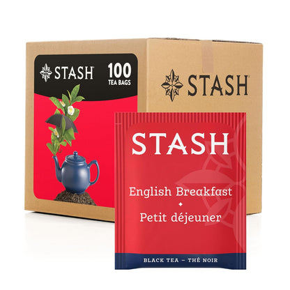 STASH English Breakfast Black Tea, 100 Bags Bulk Pack, Caffeinated