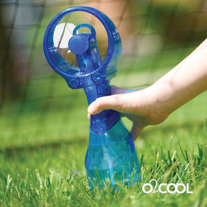 O2COOL Deluxe Handheld Misting Fan Battery Powered Green