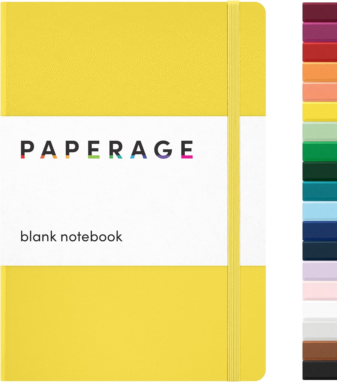 PAPERAGE Lined Journal Notebook, Hardcover Journal for Women & Men, 160 Pages, (5.6 in x 8 in), College Ruled Journaling Notebook for Work, School Supplies & Note Taking, (Black)