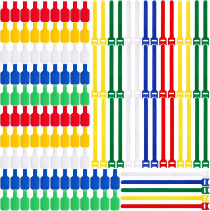 320 Pcs Cable Organization & Identification Kit, Color-coded Write-on