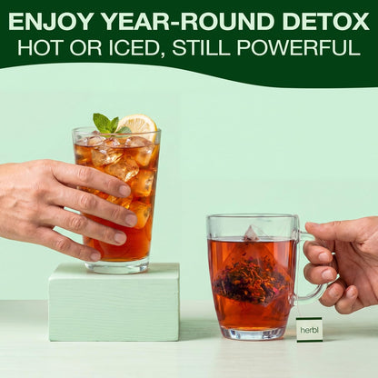 Organic Dandelion Wolfberry Tea - Kidney and Liver Detox Tea - Organic Liver Kidney Cleanse & Detox with Dandelion, Goji Berry, Milk thistle, Turmeric, Hibiscus and extra Herbal Ingredients