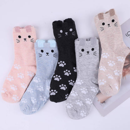 Jeasona Cute Cat Gifts for Women Animal Cat Socks Wife Mom Girlfriend Daughter