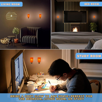 Spantik Himalayan Rock Salt Night Light Cylinder Shape 2Pack