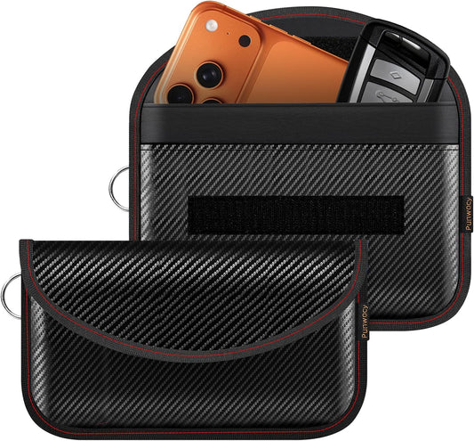 Faraday Bags for Phones & Car Key Fobs, Signal Blocking, 2-Pack