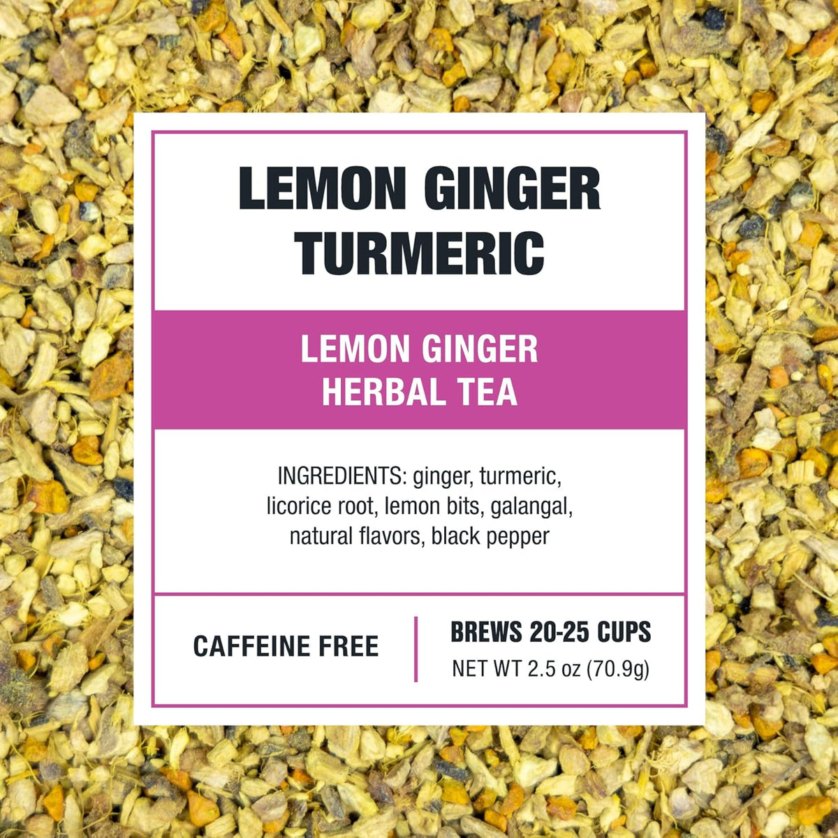 Tiesta Tea Lemon Ginger Turmeric, Lemon Ginger Herbal Tea, 2.5oz