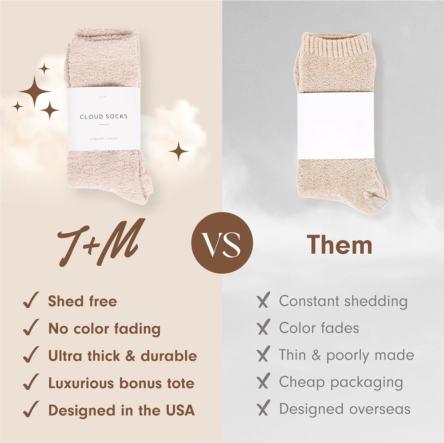 Unboxme Gifts Warm & Cozy Ultra-Luxe Cloud Sock, Gift for Women & Men