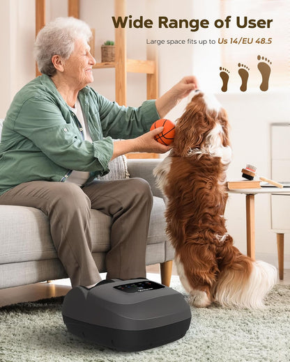 EaseZen Foot Massager Machine with Heat, Shiatsu Foot Massager with Remote, 2026 Upgraded Deep Kneading, for Plantar Fasciitis, Neuropathy, Birthday Gifts for Women Mom Men Dad, Up to Foot Size 14