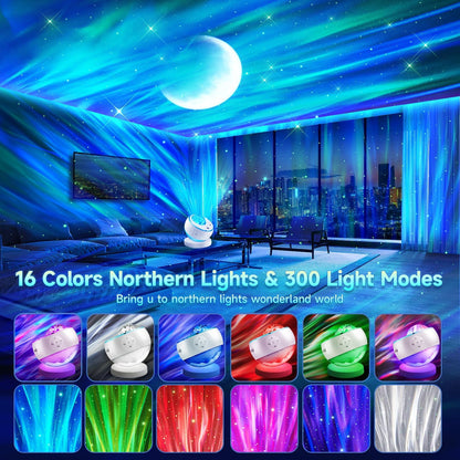 Staryou Birthday Gifts Galaxy Projector for Teen Girls & Boys, 375 Lights Aurora Light Projector with 15 White Noise, Bluetooth Speaker, Trendy Stuff Night Light Bedroom Decor, Led Lights for Bedroom
