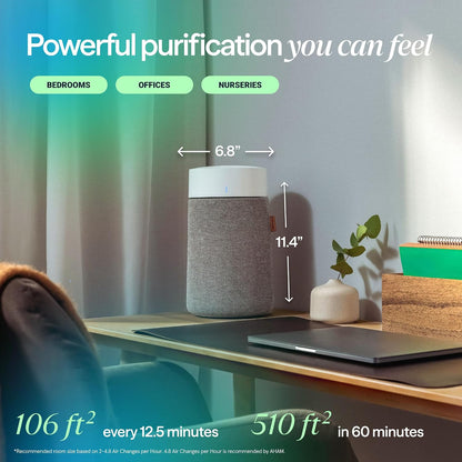 BLUEAIR Air Purifier for Home HEPA Air Purifiers for Pets, Allergies, Dust, Nursery, Office HEPASilent Techonolgy Air Cleaner for Small Rooms 432 sq ft coverage - Blue Pure 511
