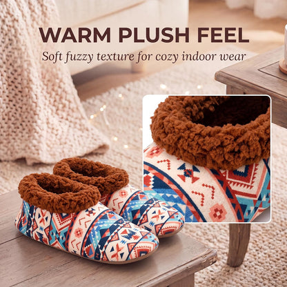 Cozylook Fuzzy Slippers for Women Indoor Soft Sole Slipper Socks