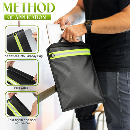 Large Faraday Bag for Laptop & Tablets, 16.9 x 15 Inches EMP Proof