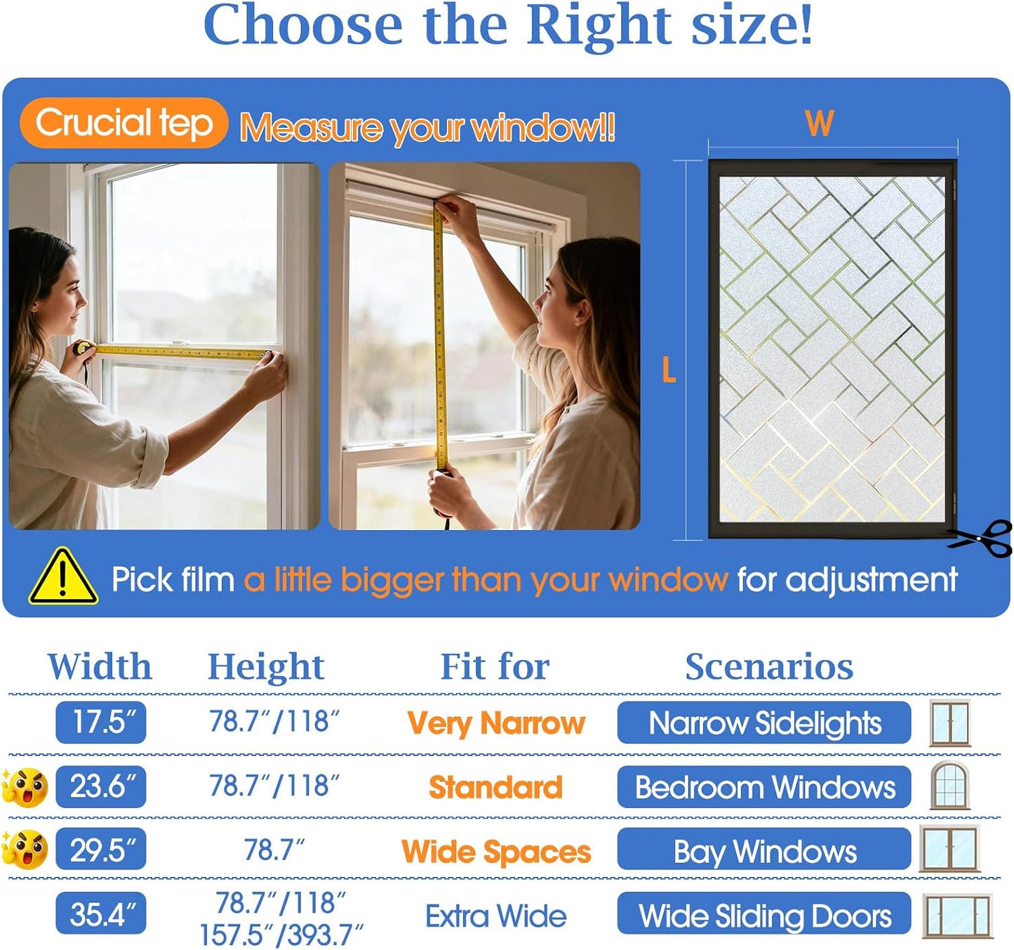 Coavas One Way Privacy Window Film, Heat Control Window Tint for Home, Sun Blocking Reflective Window Film See Out Not in, Anti UV Static Cling for Windows Office Door (Black, 17.5 Inch X 6.5 Feet)
