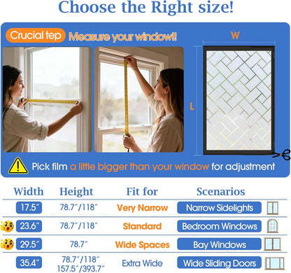 Coavas One Way Privacy Window Film, Heat Control Window Tint for Home, Sun Blocking Reflective Window Film See Out Not in, Anti UV Static Cling for Windows Office Door (Black, 17.5 Inch X 6.5 Feet)