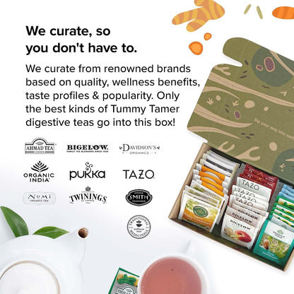 Sippingly Night Time Tea Sampler – 40 Herbal Teas – 10 Flavors from Top Brands – Chamomile, Lavender, Passionflower – Perfect Relaxation & Calm Support – Ideal Wellness Gift – Kosher, Gluten-Free