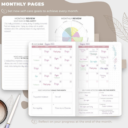 Clever Fox Self-Care Journal – Daily Reflection Notebook – Mental Health & Personal Development Planner, Meditation & Mood Log, A5 (Aquamarine)