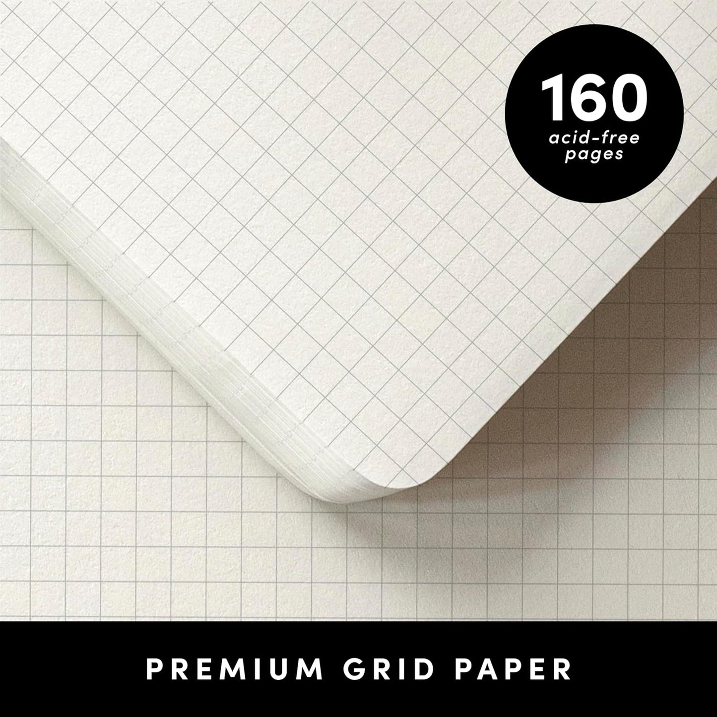 PAPERAGE Lined Journal Notebook, Hardcover Journal for Women & Men, 160 Pages, (5.6 in x 8 in), College Ruled Journaling Notebook for Work, School Supplies & Note Taking, (Black)