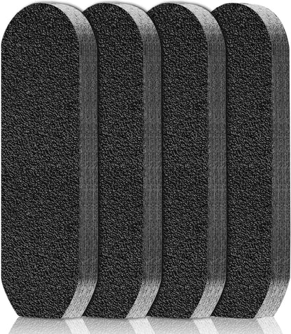 Flutesan 80 Pcs Professional Collection Stainless Steel Foot File Refill 180 Grit and 120 Grit Replacement Pads Coarse Fine Pedicure File Refills Foot Rasp Pad with Removable Glue