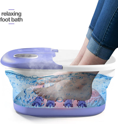 Medical king Foot Spa with Heat and Massage and Jets Includes A Remote Control A Pumice Stone Collapsible Massager with Bubbles and Vibration